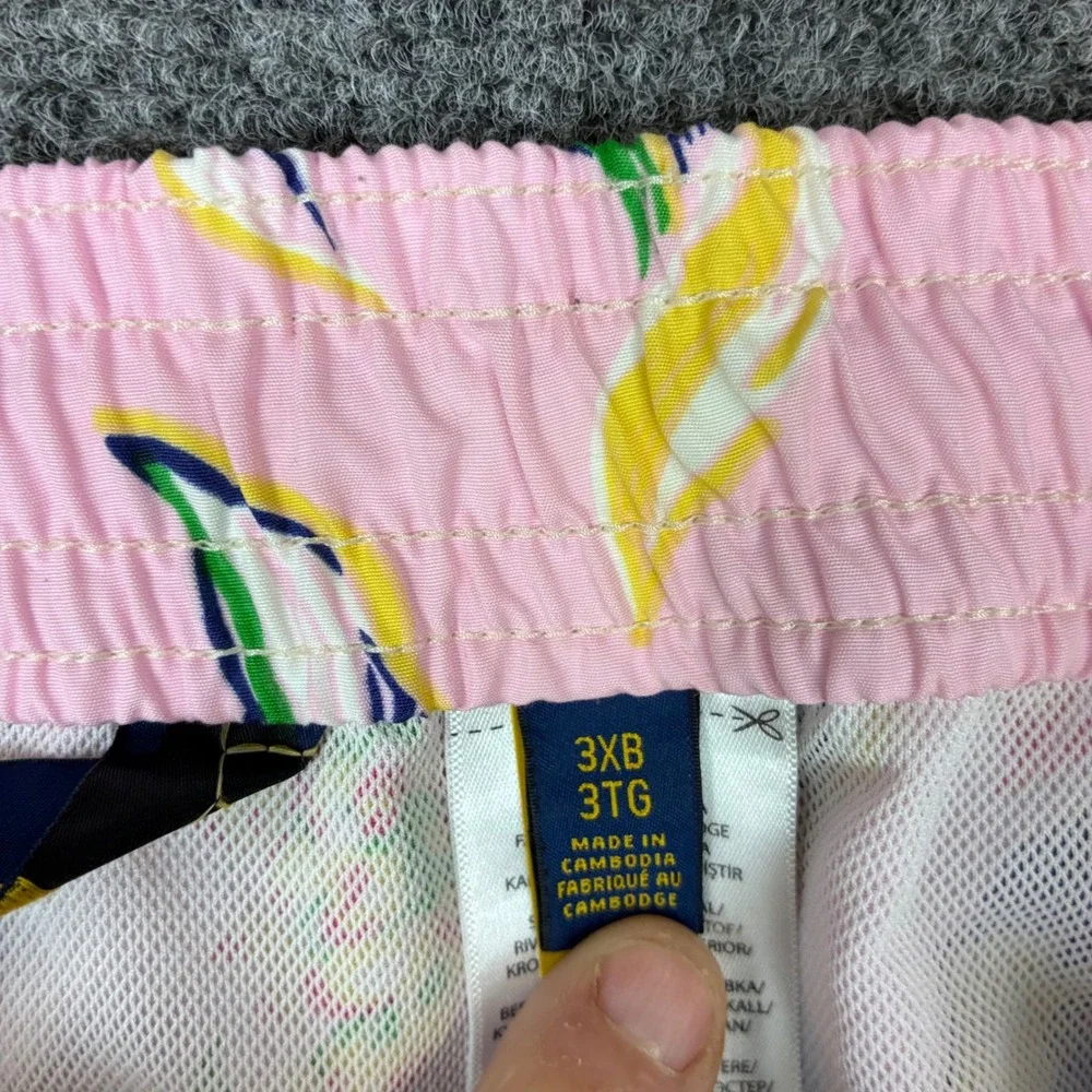 Polo Ralph Lauren Mens Pink Tropical Floral Swim Trunks Size 3XB Big & Tall